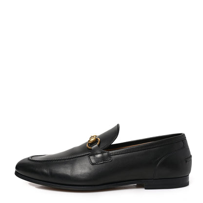 Gucci Calfskin Horsebit Mens Jordaan Loafers 7 Black 1 of 8