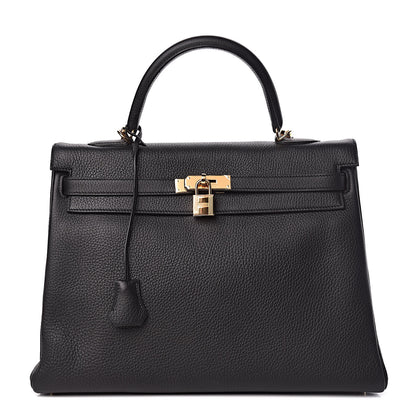 Hermes Togo Kelly Retourne 35 Black 1 of 11
