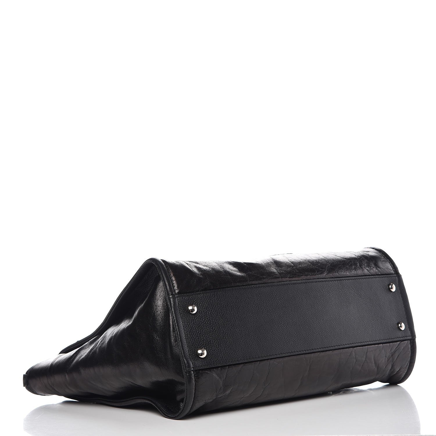 Chanel Glazed Calfskin Small Deauville Tote Black 4 of 11