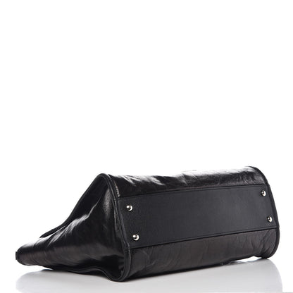 Chanel Glazed Calfskin Small Deauville Tote Black 4 of 11