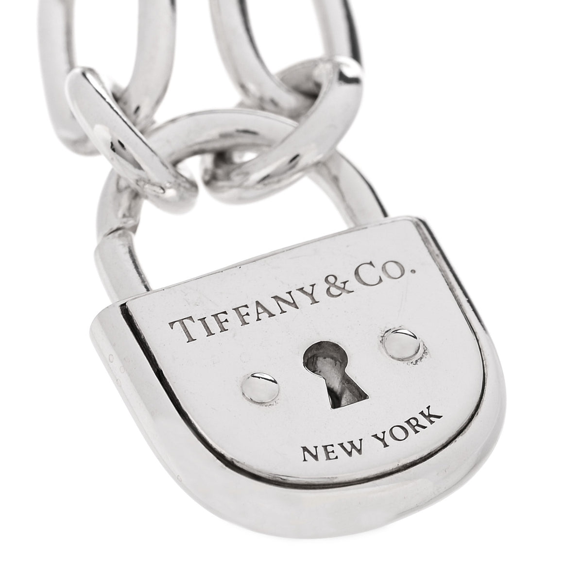 Tiffany Sterling Silver Lock Charm Bracelet 3 of 4