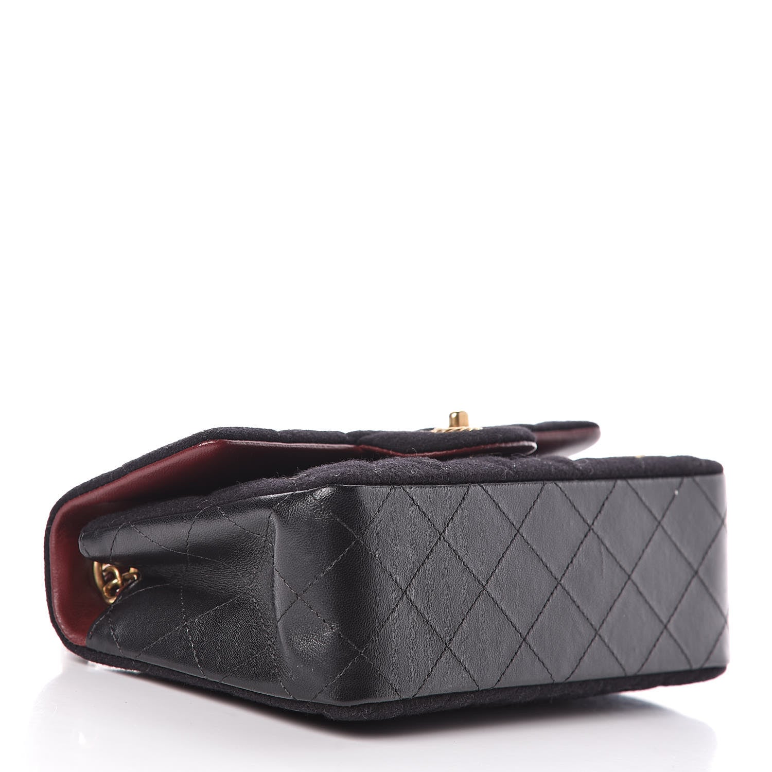 Chanel Felt Quilted Paris-Hamburg Charms Mini Rectangular Flap Black 4 of 12
