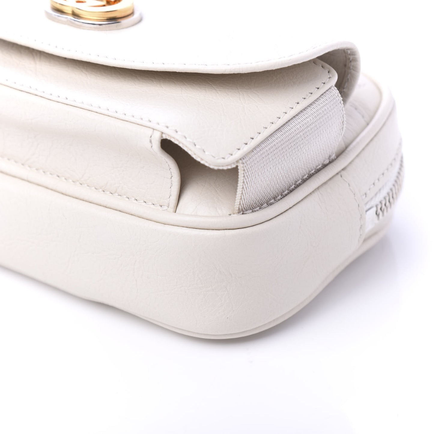Fluffy Calfskin Mini Morpheus Belt Bag 90 36 White