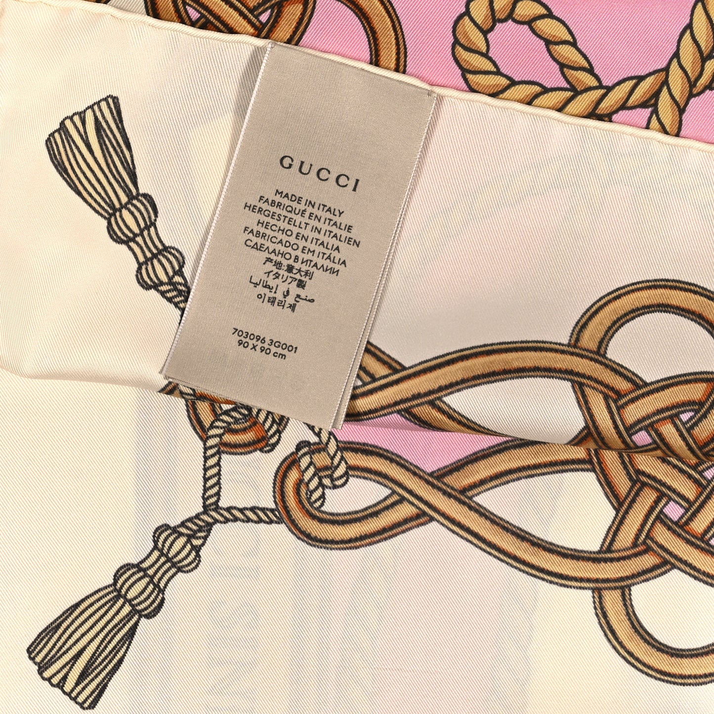 Silk Love Parade Square Scarf Pink Multicolor