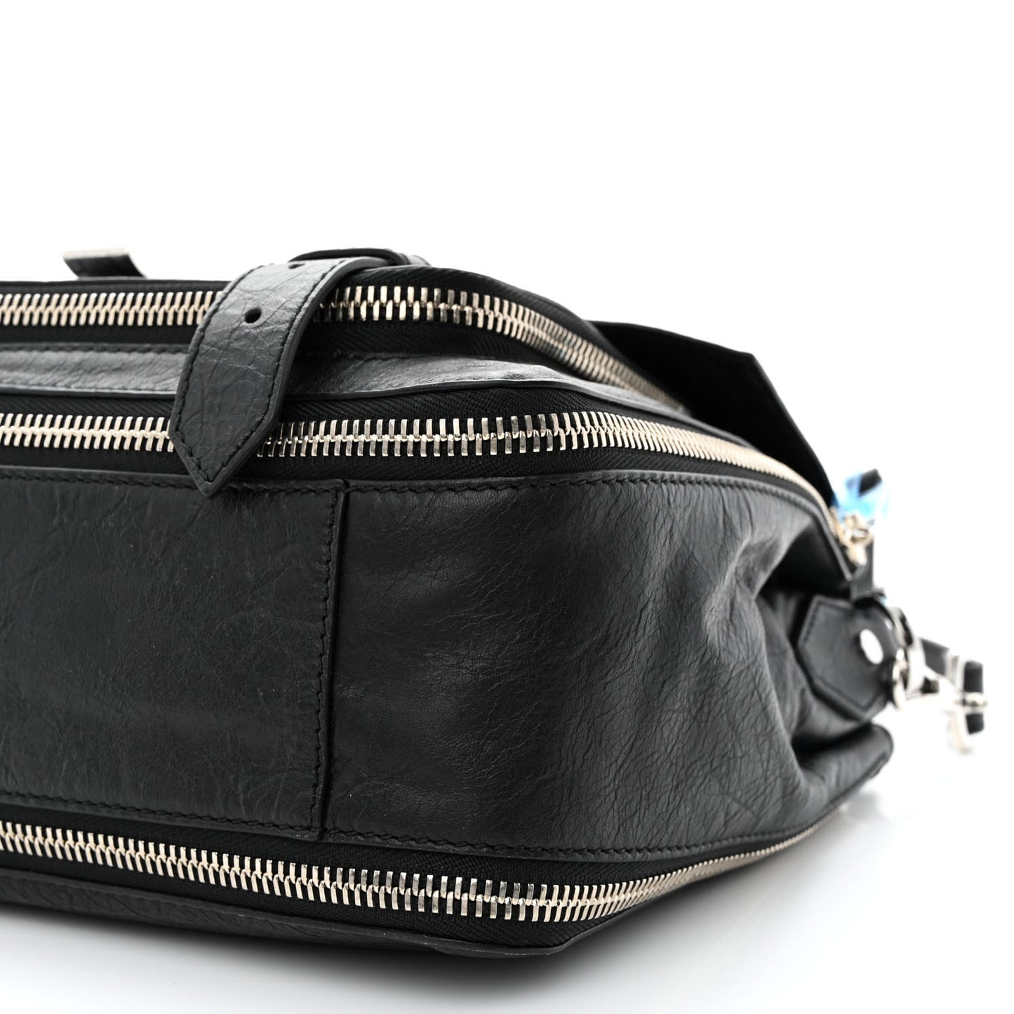 Lambskin Medium PS1 Plus Zip Satchel Black