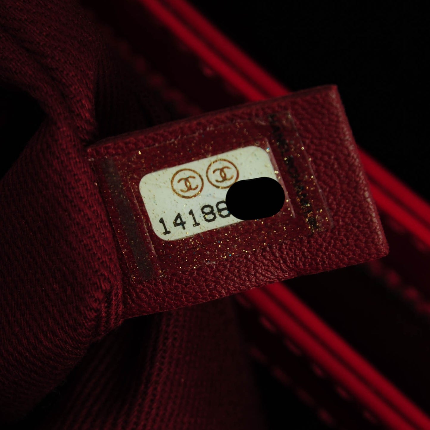 Patent Quilted Large Just Mademoiselle Bowling Bag Red