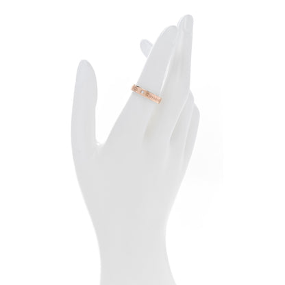 Tiffany 18K Rose Gold Diamond 4mm Logo Band Ring 53 6.25 2 of 5