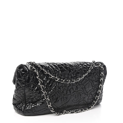 Chanel Vinyl Graphic Edge Flap Black 2 of 9