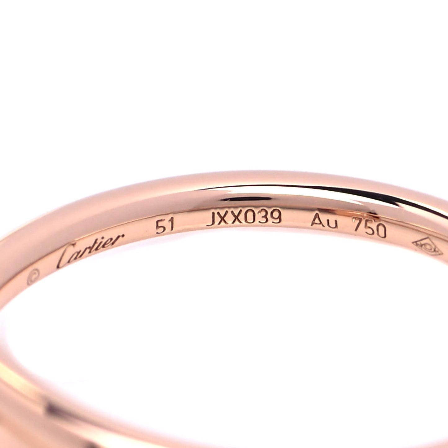 18K Pink Gold Small Juste Un Clou Ring 51 5.75