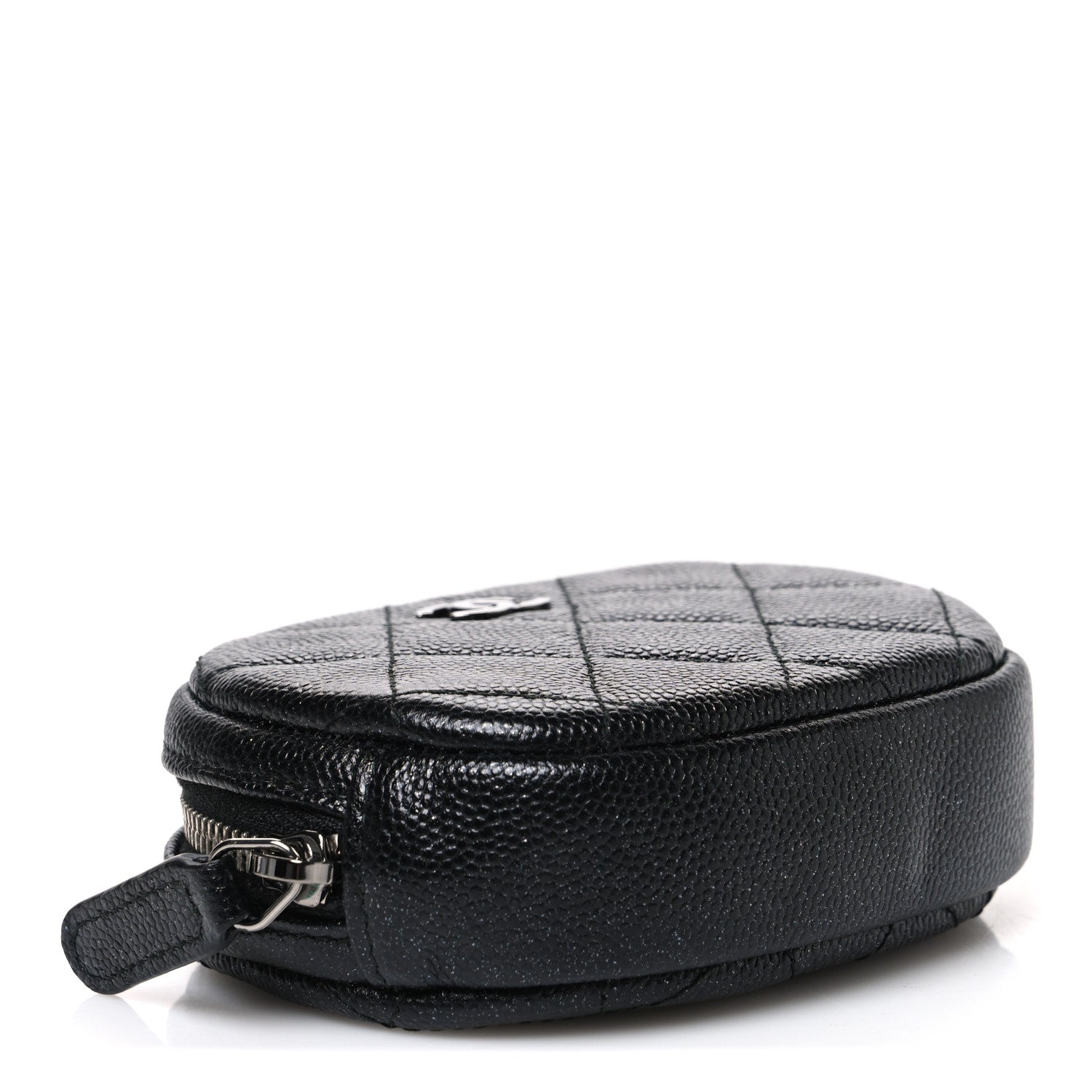 Chanel Iridescent Caviar Quilted Zip Around Classic Coin Purse Black 4 of 7