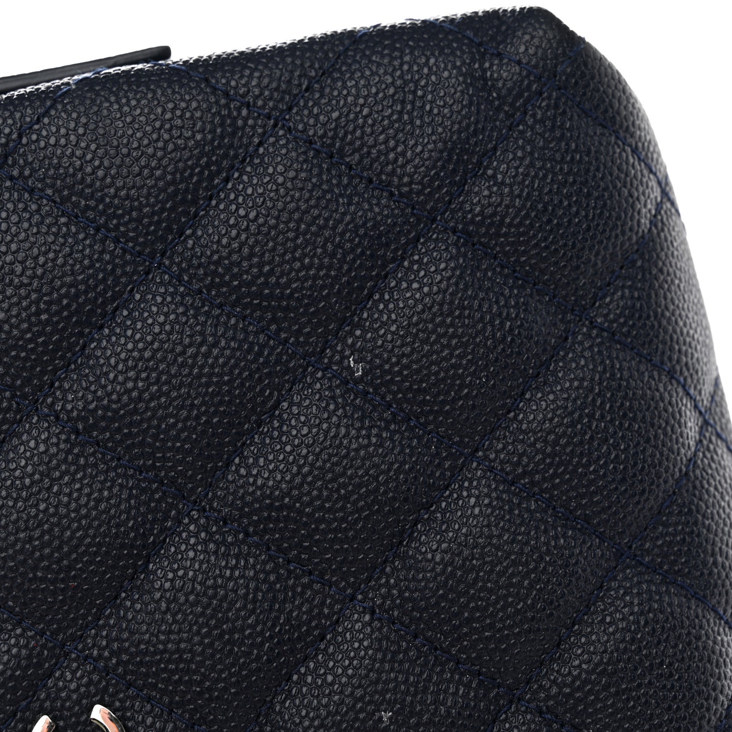 Caviar Quilted Small Pouch Navy