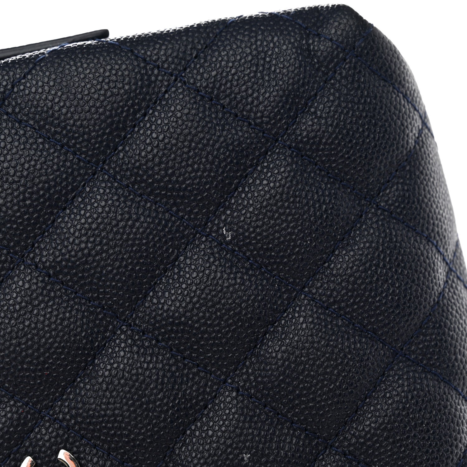 Chanel Caviar Quilted Small Pouch Navy 10 of 13