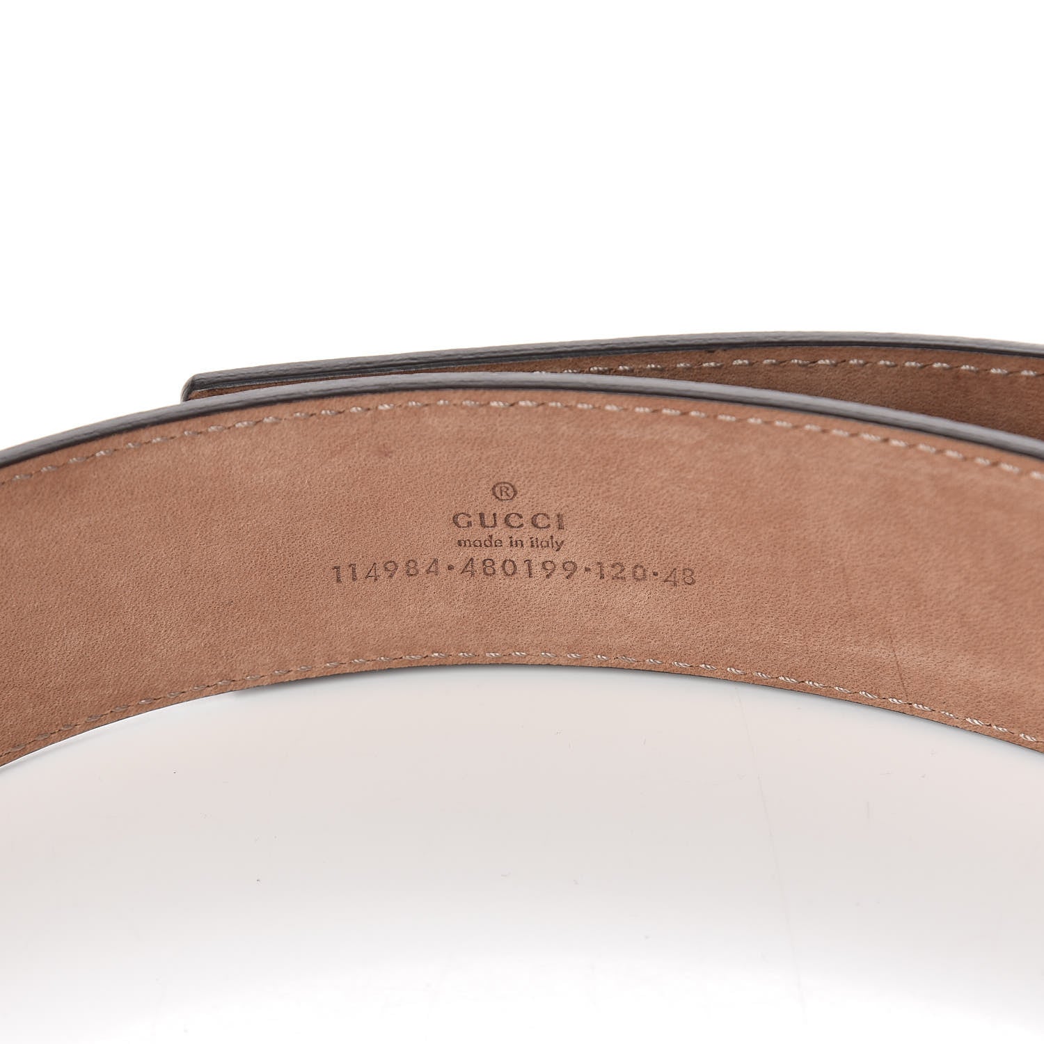 Gucci Calfskin Web Interlocking G Belt 120 48 Dark Brown 6 of 6