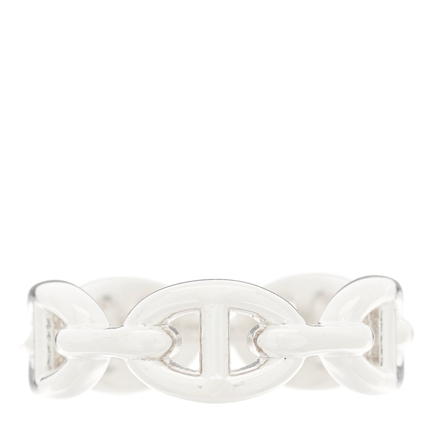Sterling Silver PM Chaine d'Ancre Enchainee Band Ring 55 7.25