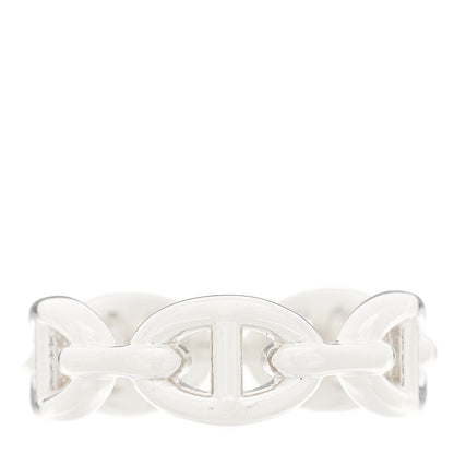 Hermes Sterling Silver PM Chaine d'Ancre Enchainee Band Ring 55 7.25 1 of 6