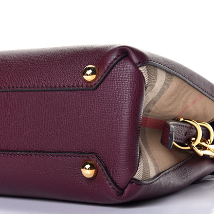 Burberry Derby Calfskin House Check Small Camberley Mahogany Red 9 of 9