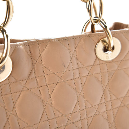 Christian Dior Lambskin Cannage Small Dior Soft Shopping Tote Beige 12 of 12