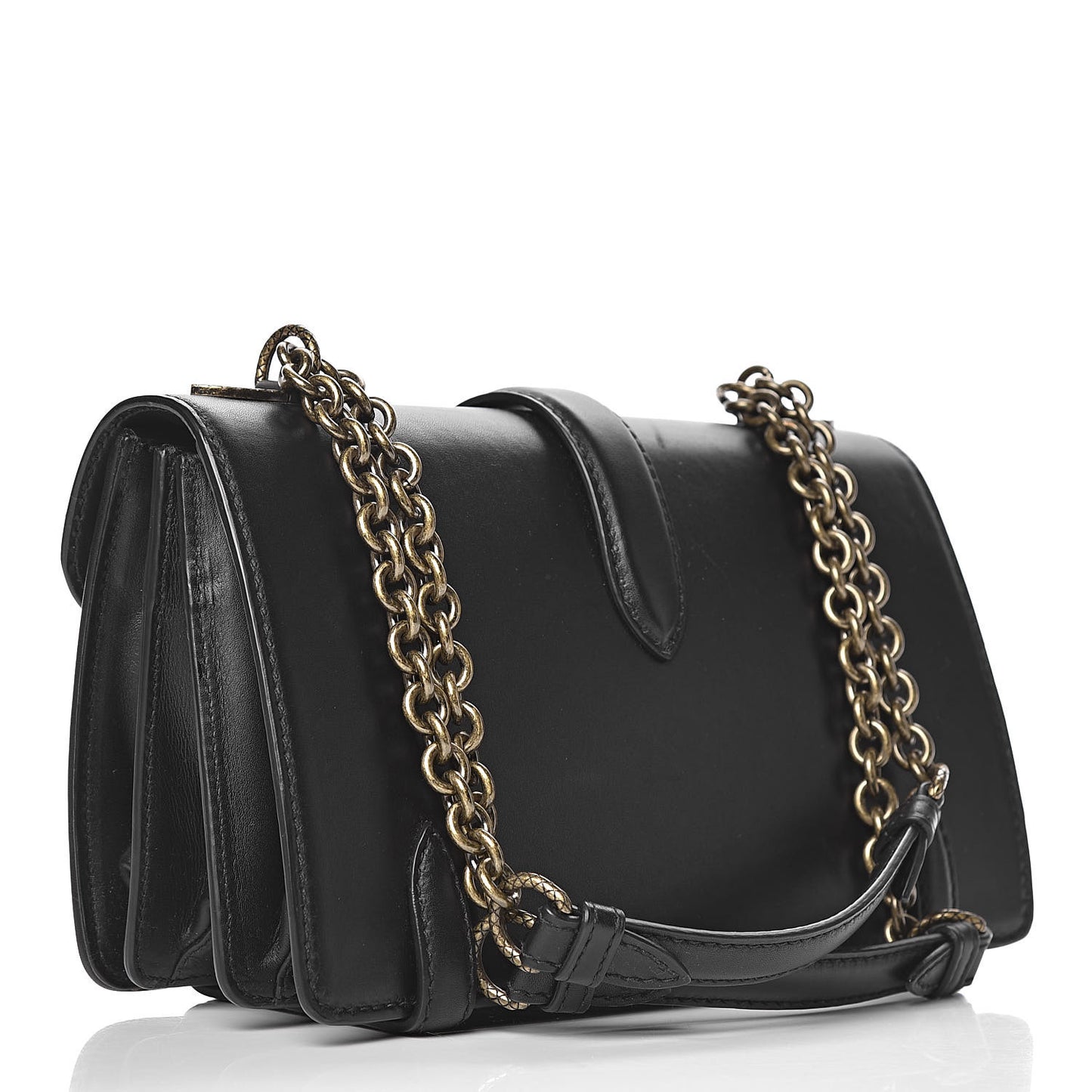 Calfskin Pony Hair City Knot Bag Black