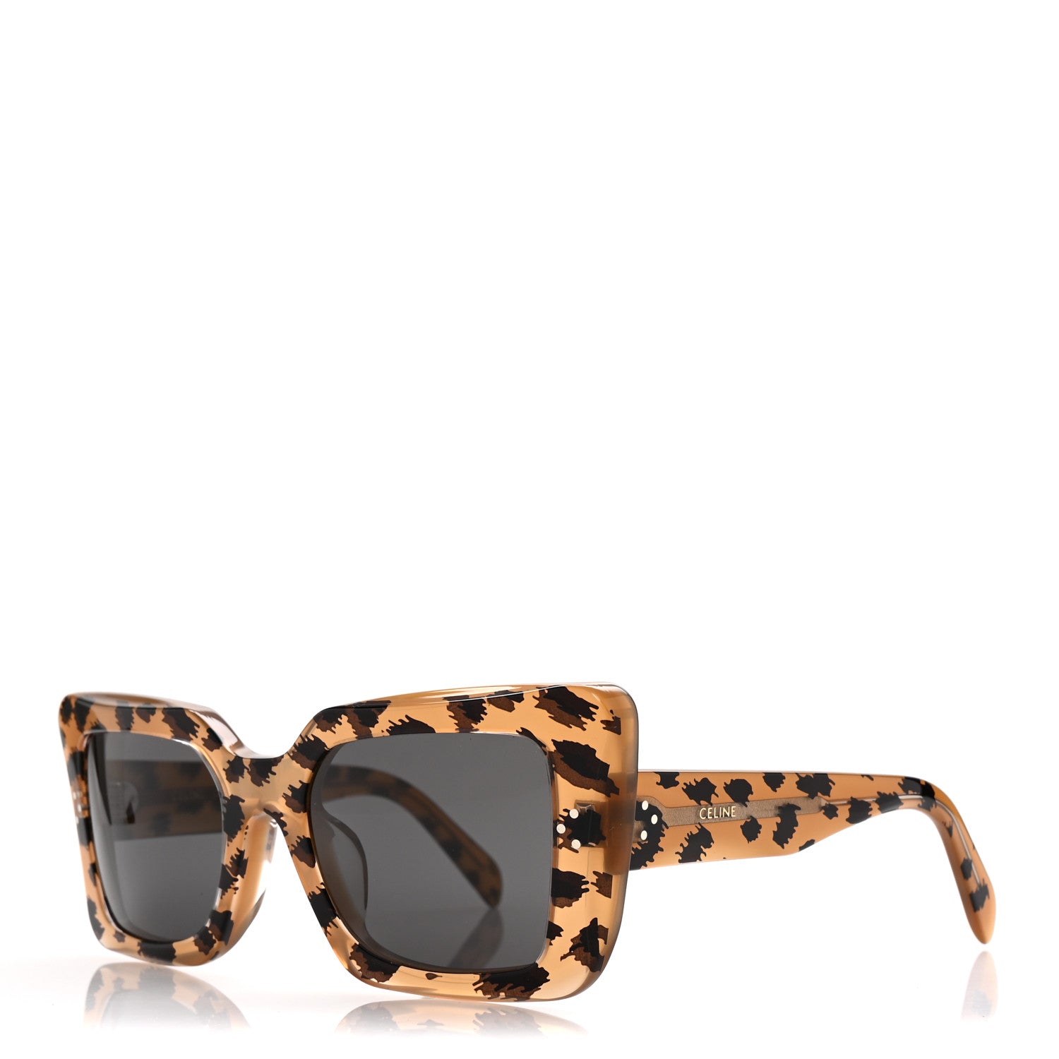 Celine Acetate Square Sunglasses CL40156U Animal Smoke 1 of 8