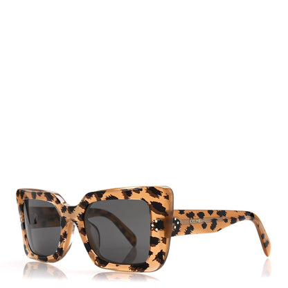 Celine Acetate Square Sunglasses CL40156U Animal Smoke 1 of 8