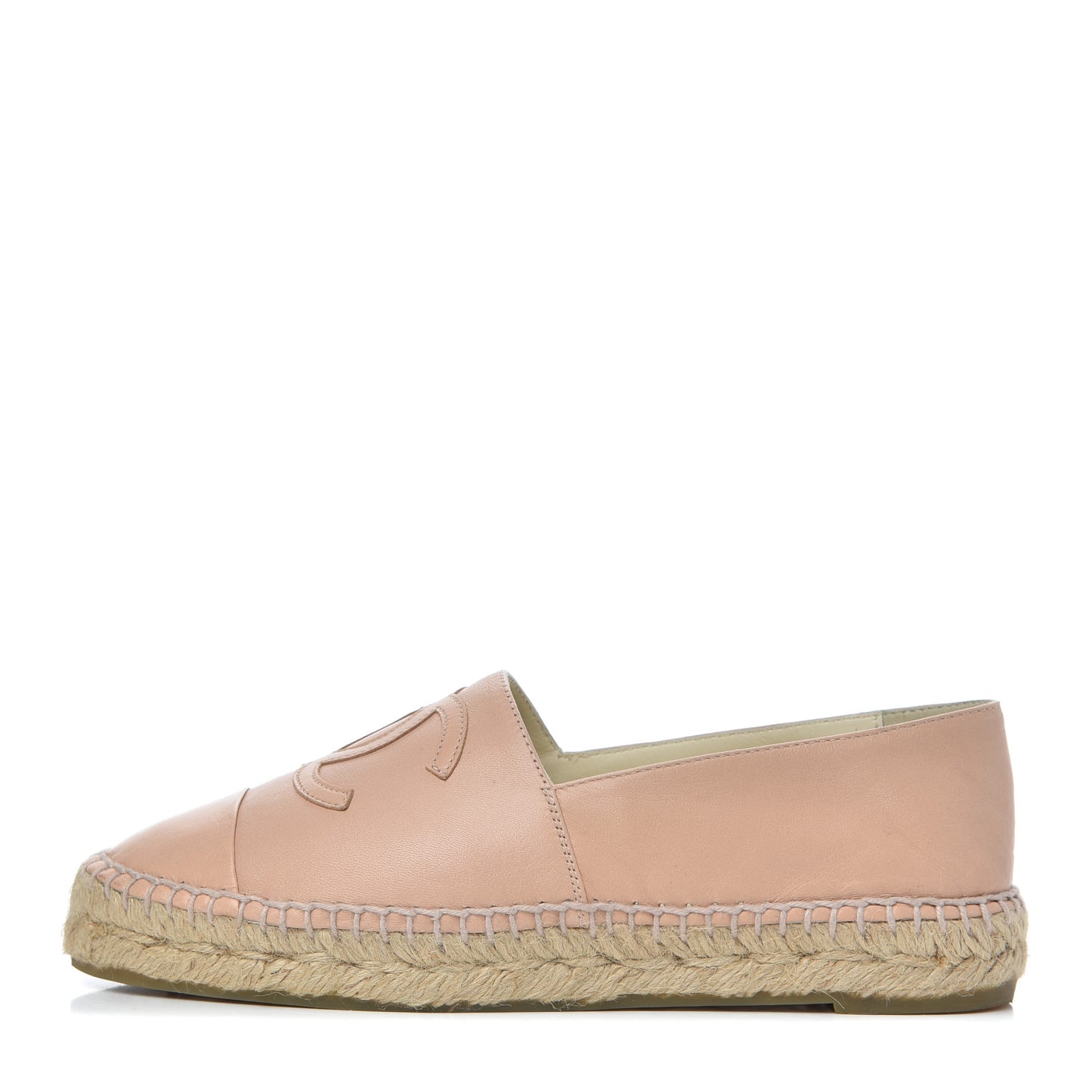 Lambskin CC Espadrilles 35 Nude