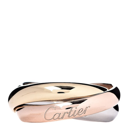 Cartier 18K Pink Yellow White Gold Diamond Classic Trinity Ring 48 4.5 1 of 6
