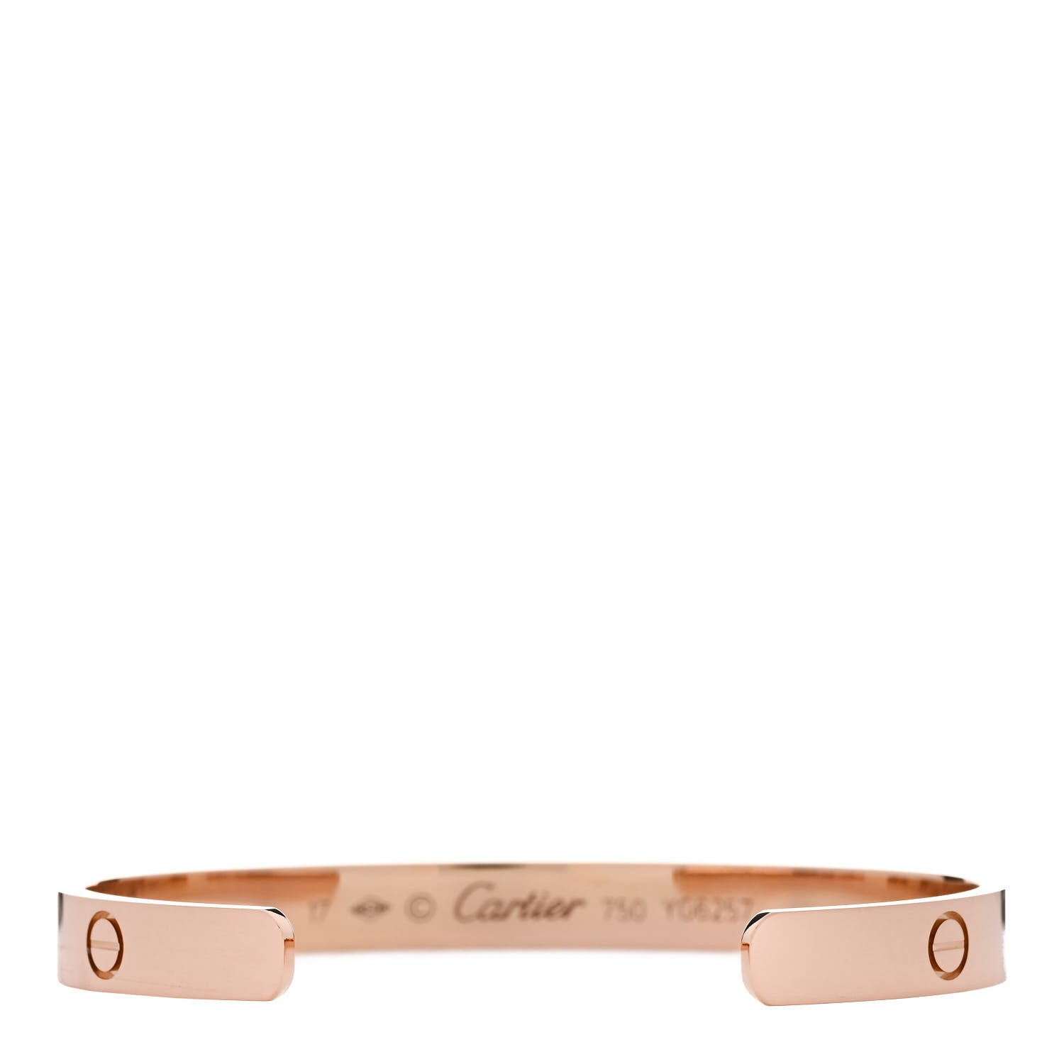 Cartier 18K Pink Gold LOVE Cuff Bracelet 17 2 of 4