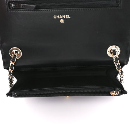Chanel Lambskin Quilted Trendy CC Wallet On Chain WOC Black 5 of 13