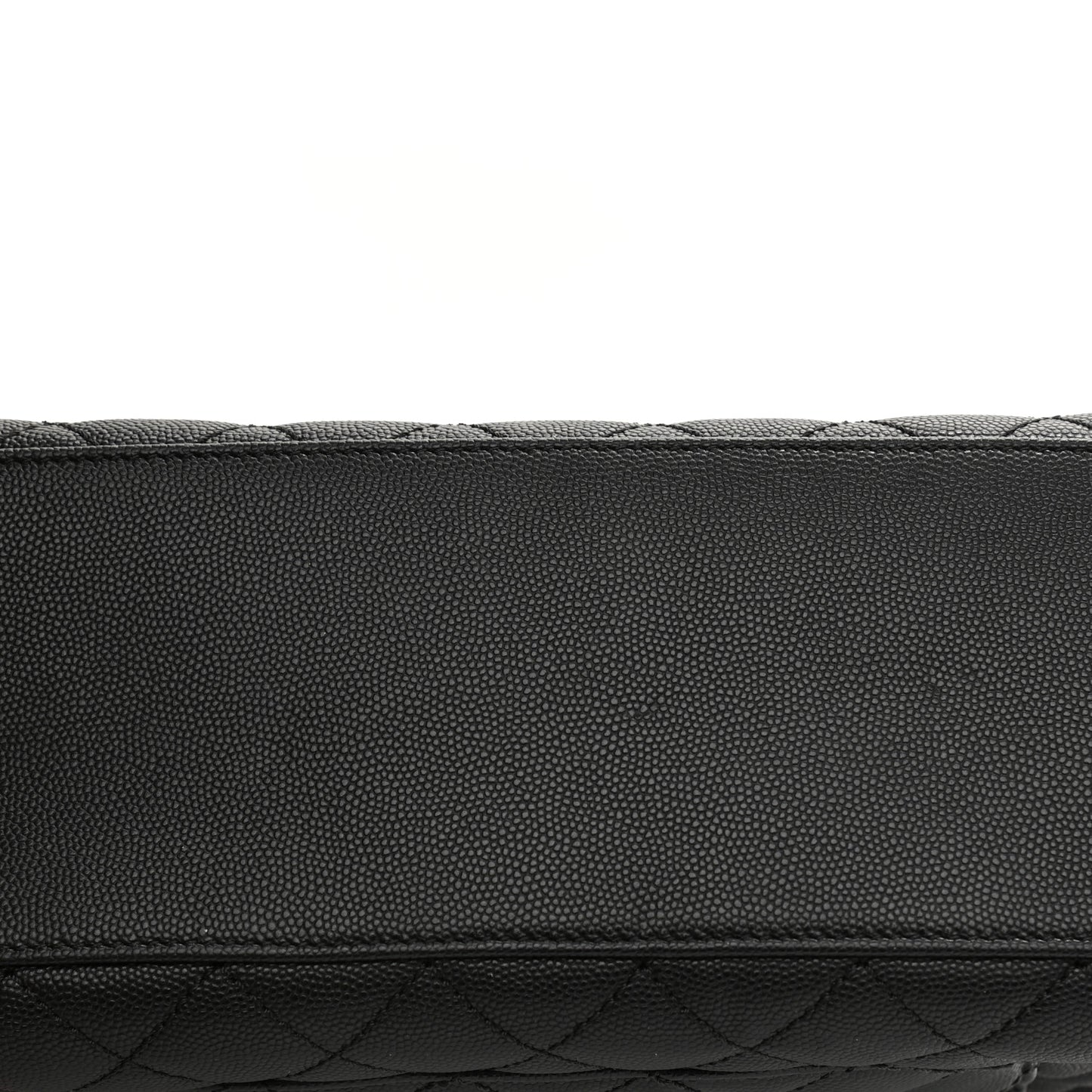 Caviar Lizard Embossed Quilted Small Coco Handle Flap Black