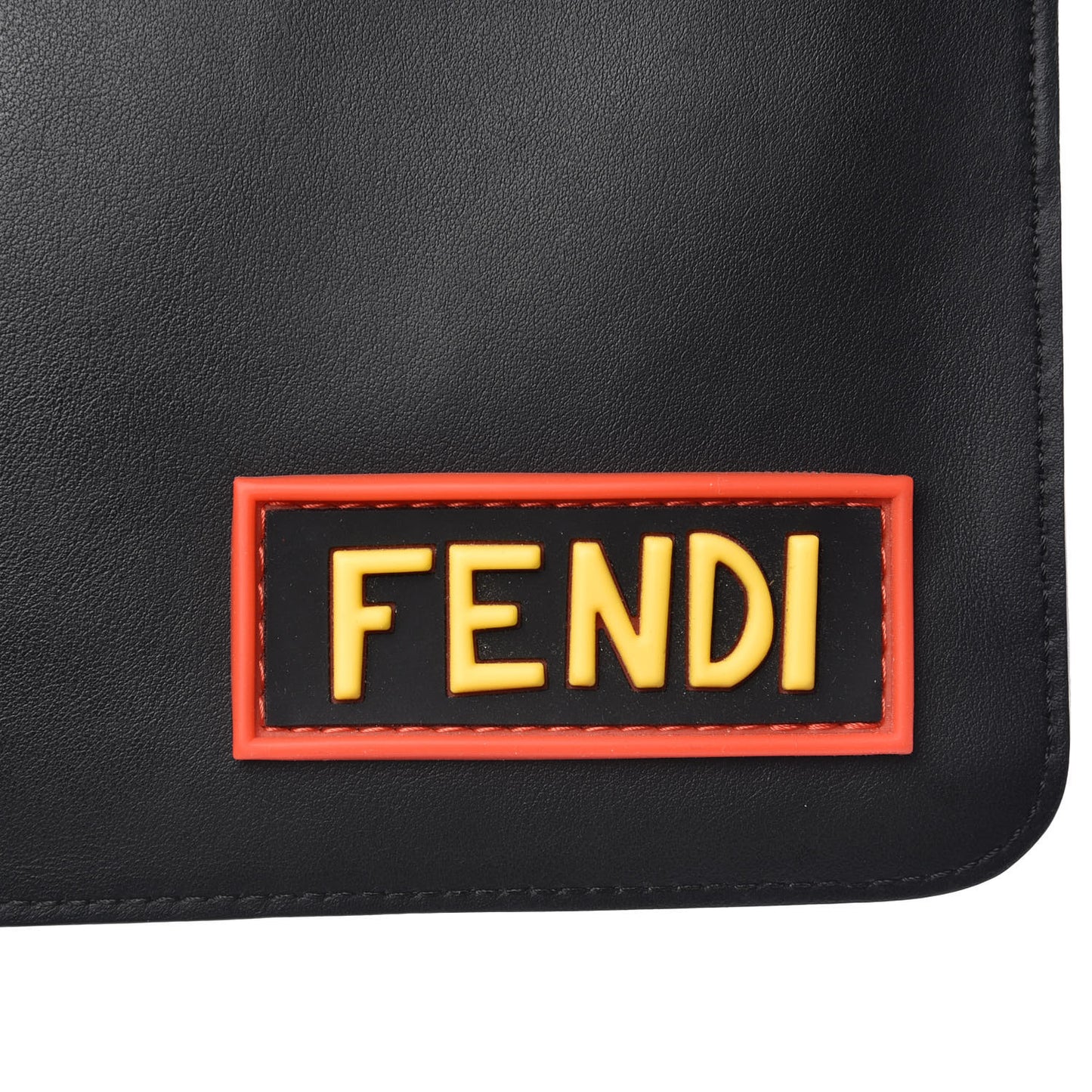Vitello Century Vocabulary Love Inlaid Pouch Black Multicolor