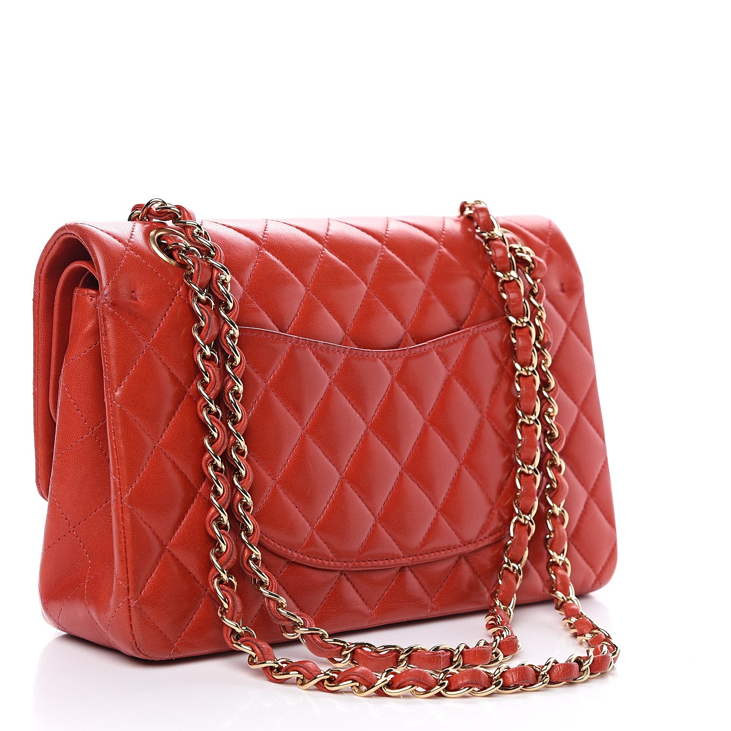 Chanel Lambskin Quilted Medium Double Flap Red 2 of 19