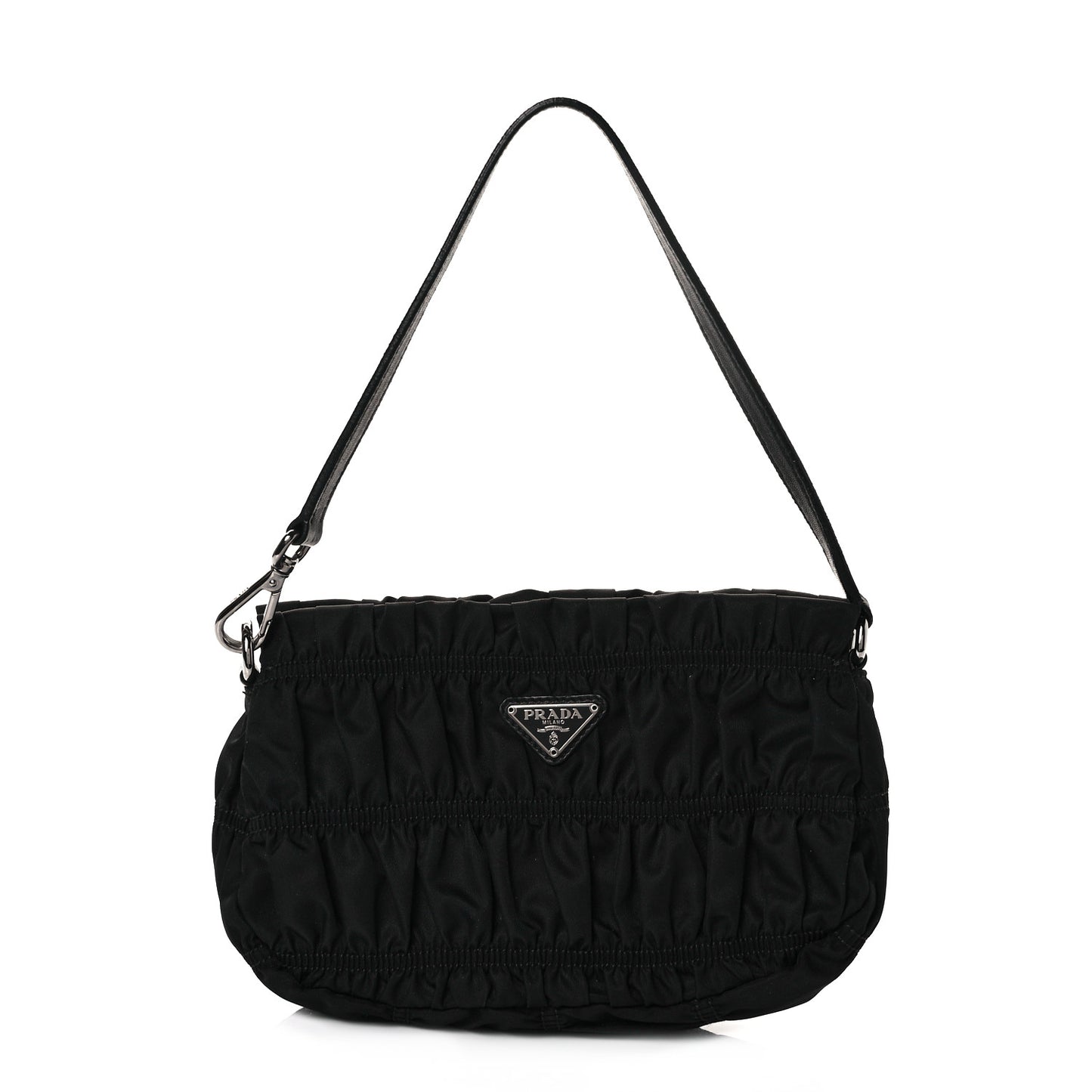 Tessuto Nylon Gaufre Wristlet Black