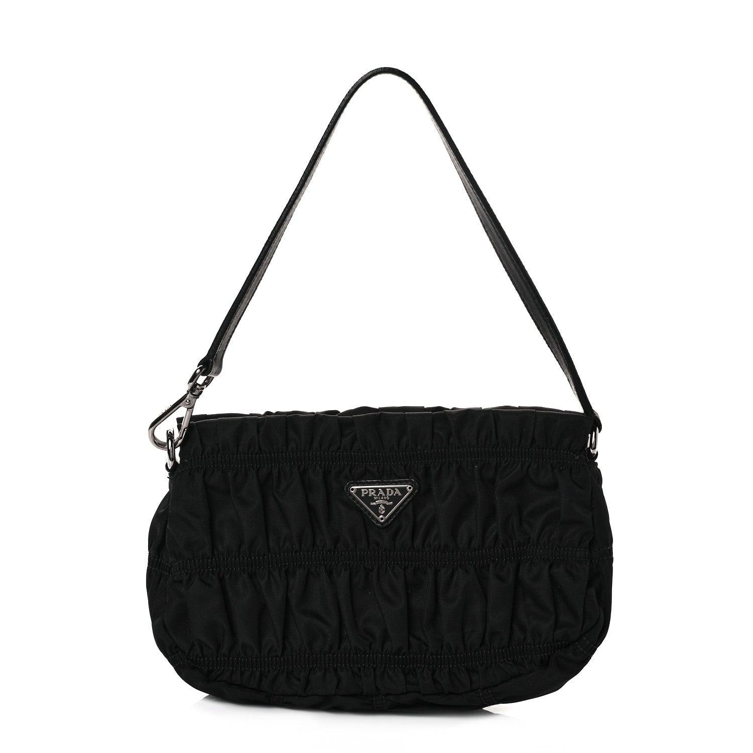 Prada Tessuto Nylon Gaufre Wristlet Black 2 of 24