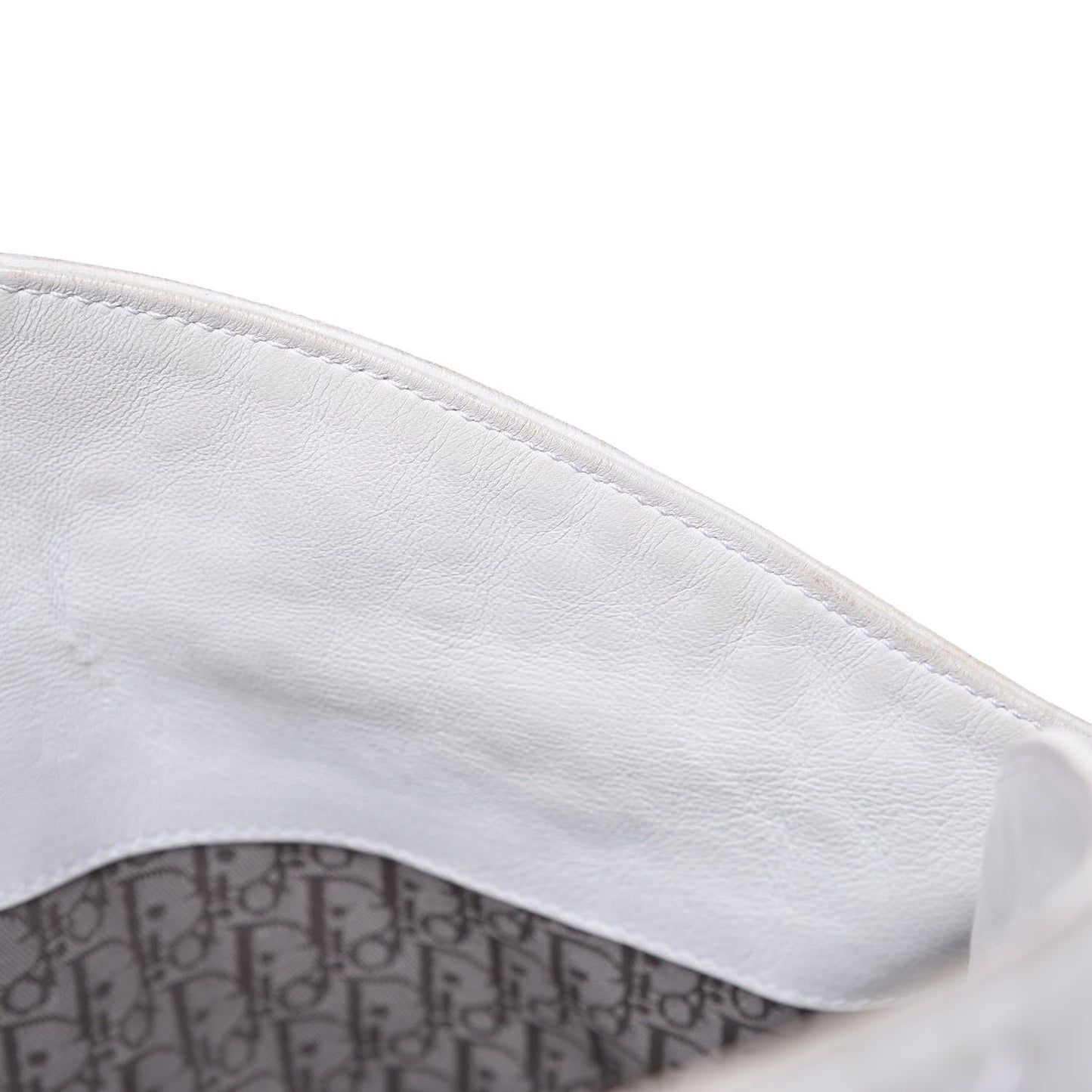 Lambskin Stitched Cannage Hobo White