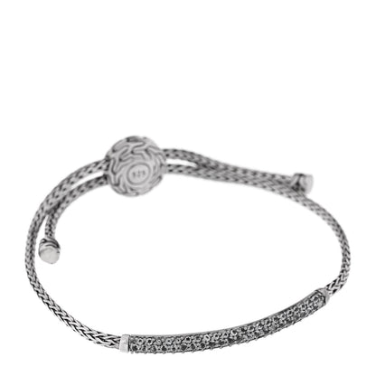 John Hardy Sterling Silver Aquamarine Classic Chain Pull Through Station Bracelet 1 of 4