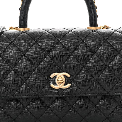 Chanel Caviar Quilted Mini Coco Chain Handle Flap Black 8 of 11