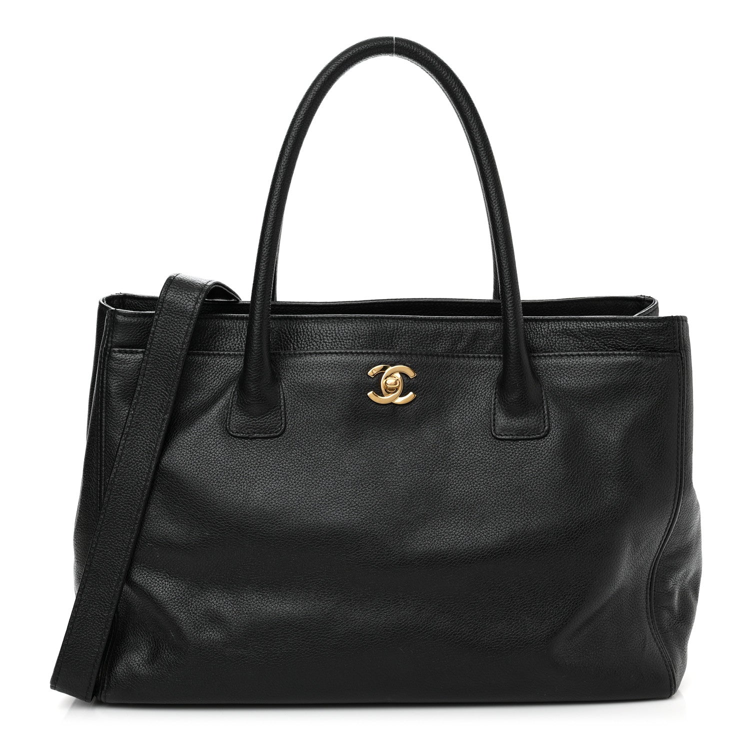 Chanel Calfskin Cerf Executive Shopper Tote Black 1 of 16