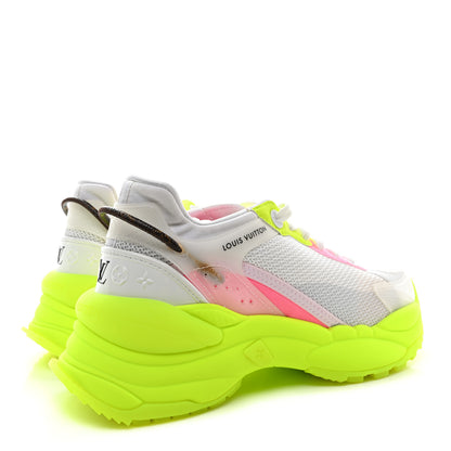 Louis Vuitton Monogram Calfskin Run 55 Sneakers 37 Yellow 4 of 8