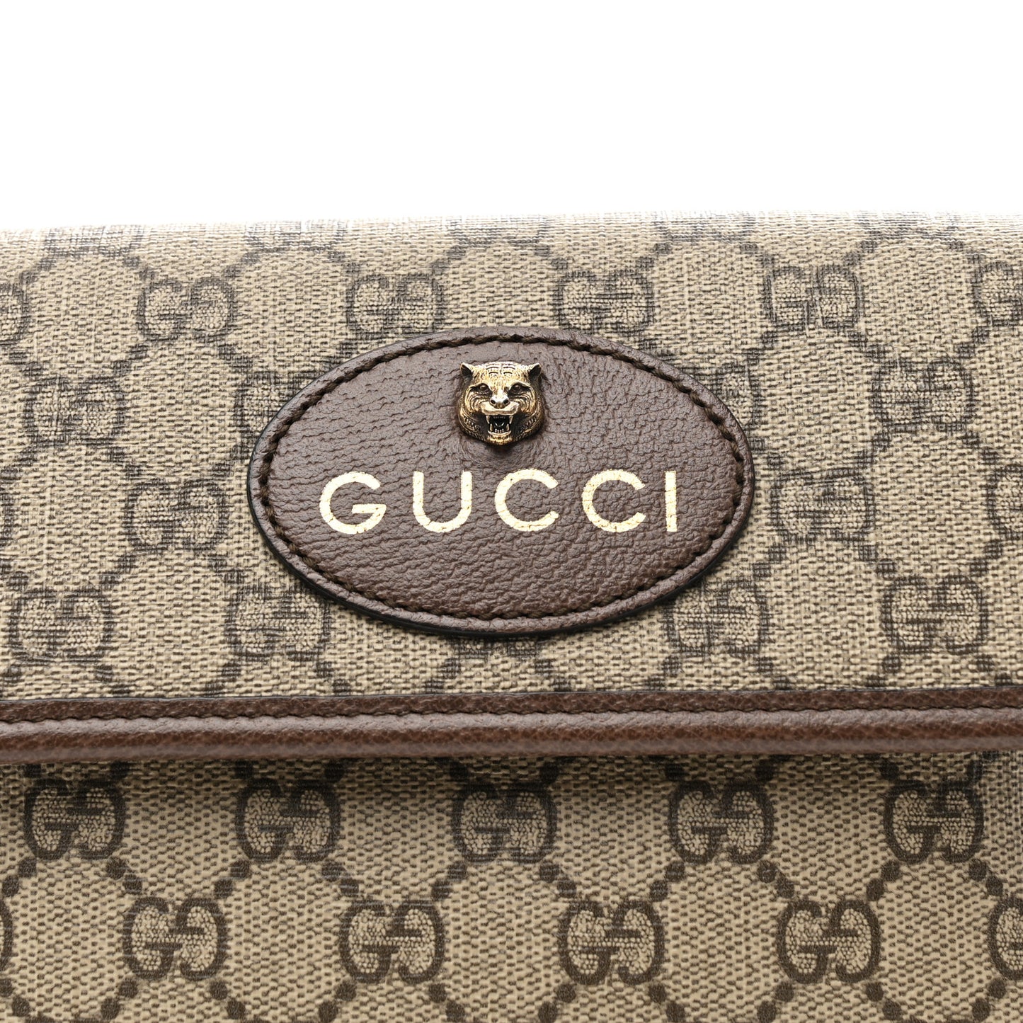 GG Supreme Monogram Neo Vintage Web Belt Bag Brown
