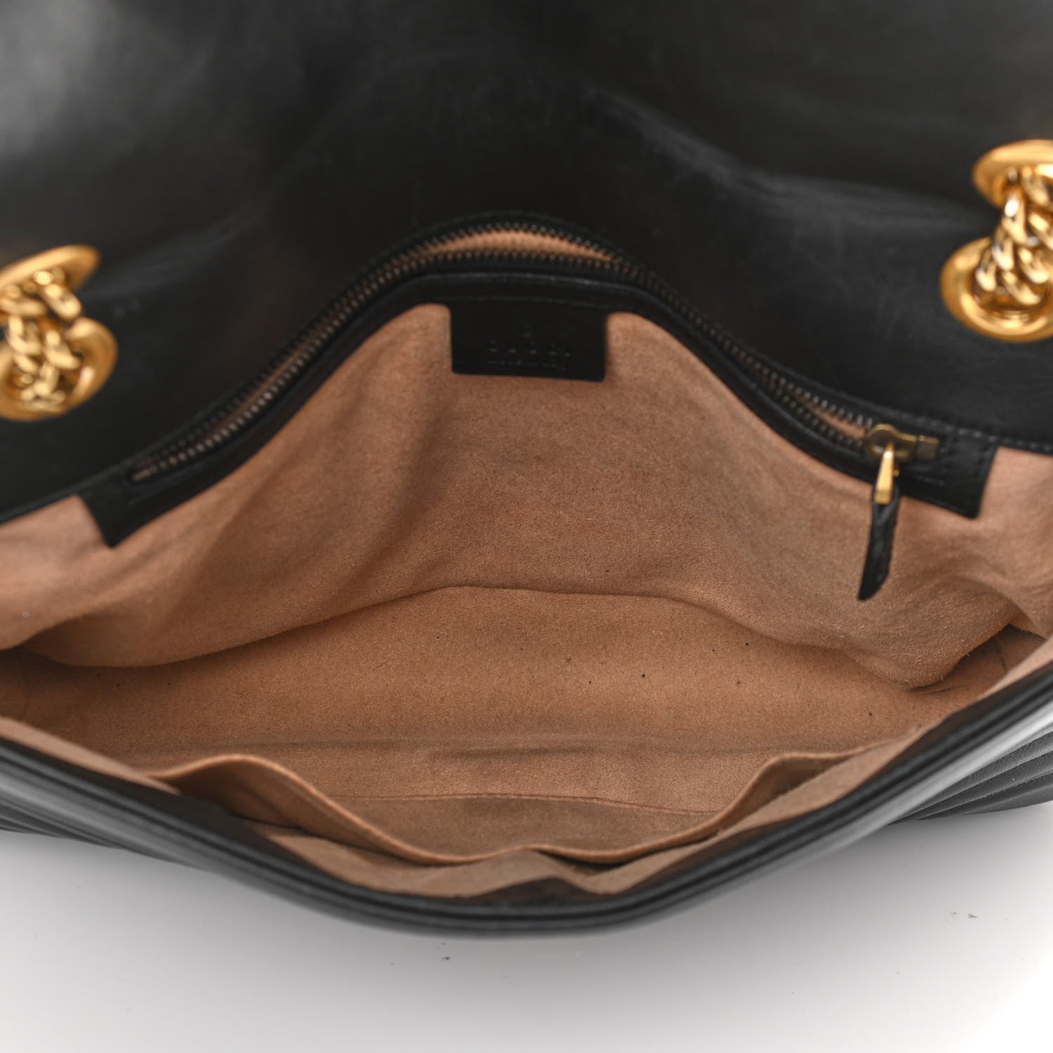 Gucci Calfskin Matelasse Medium GG Marmont Shoulder Bag Black 5 of 11