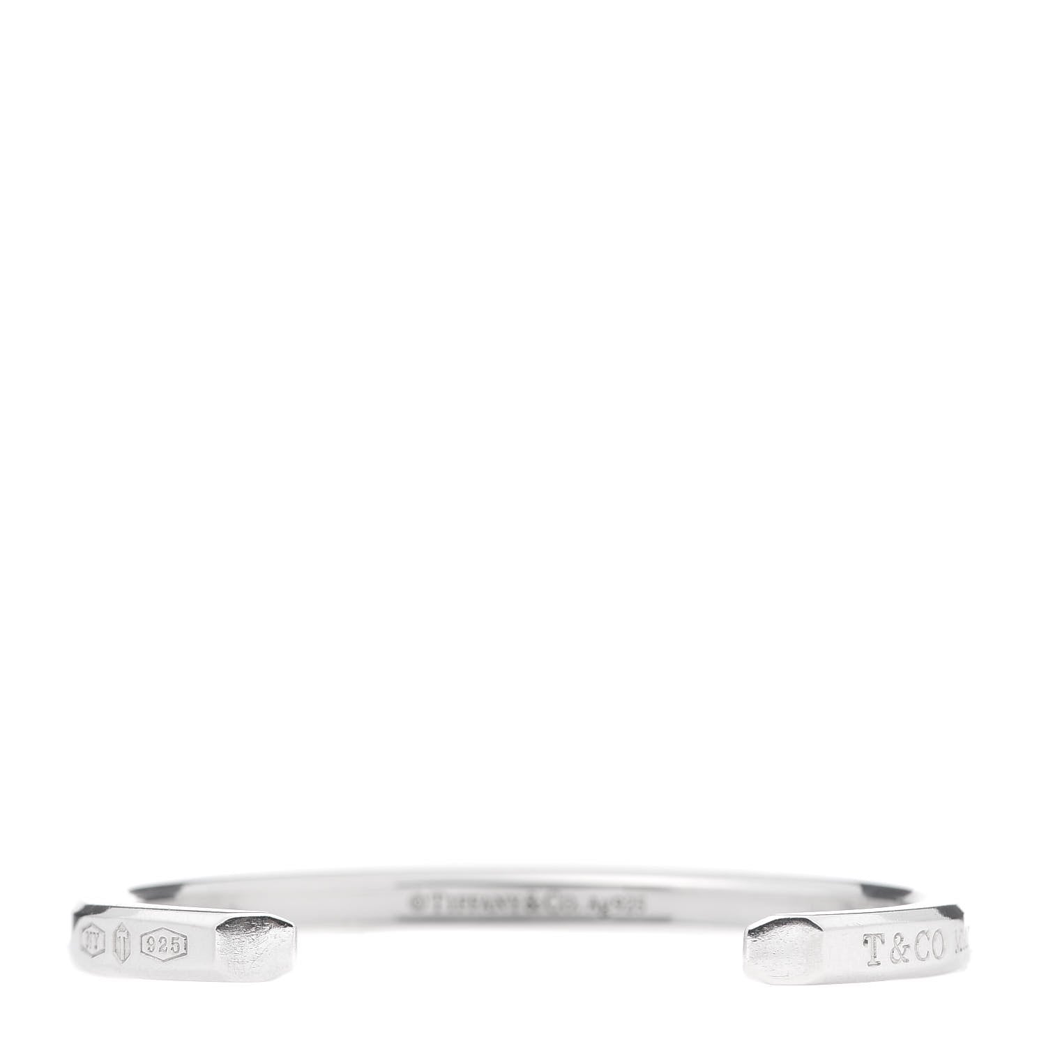 Tiffany Sterling Silver Narrow Makers Cuff Bracelet 1 of 5