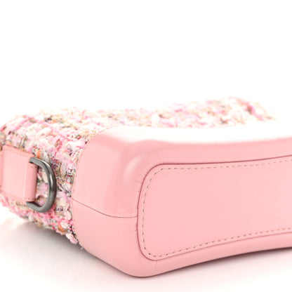 Chanel Tweed Calfskin Small Gabrielle Hobo Light Pink 9 of 10