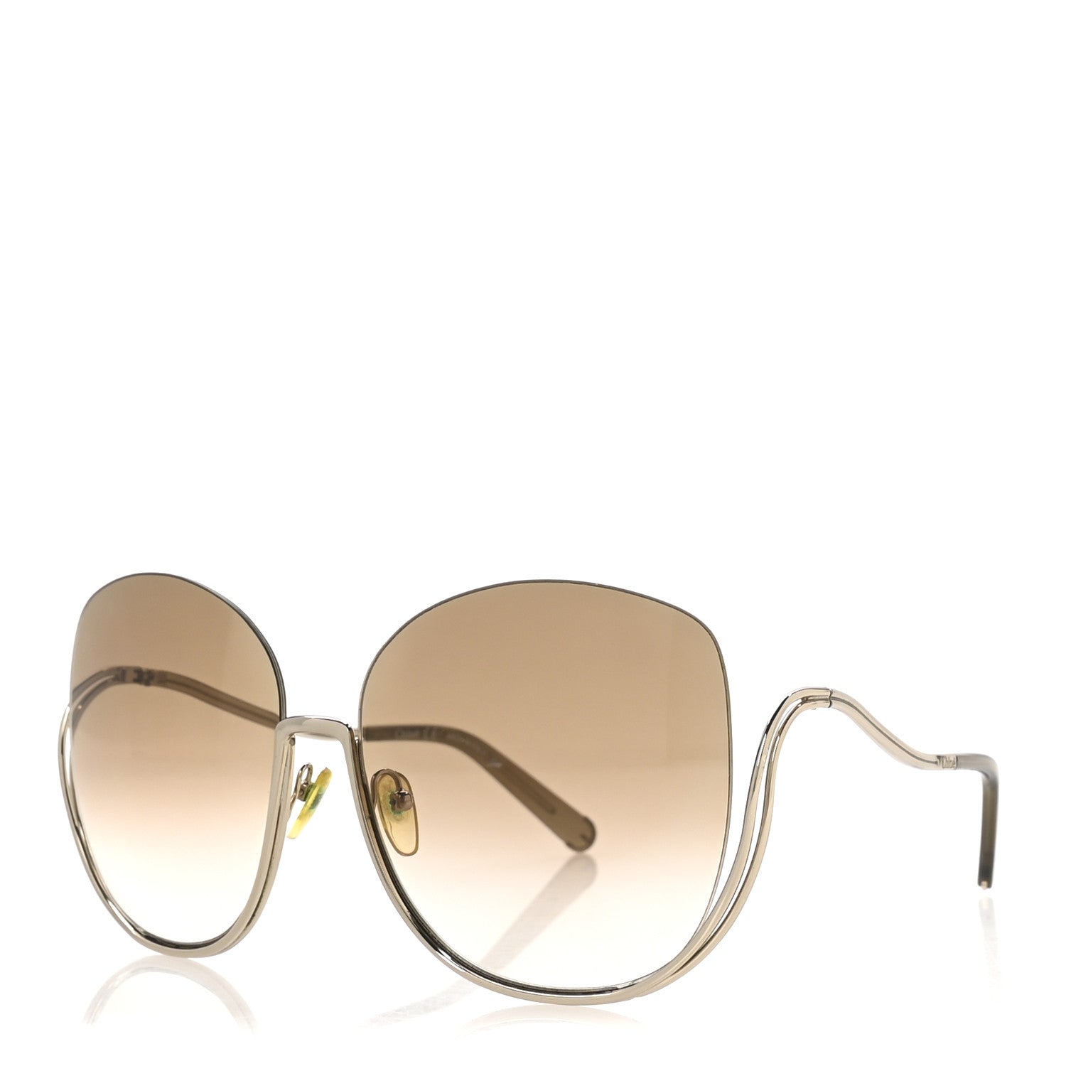 Chloe Oversized Round Milla Sunglasses CE125S Gold 1 of 6