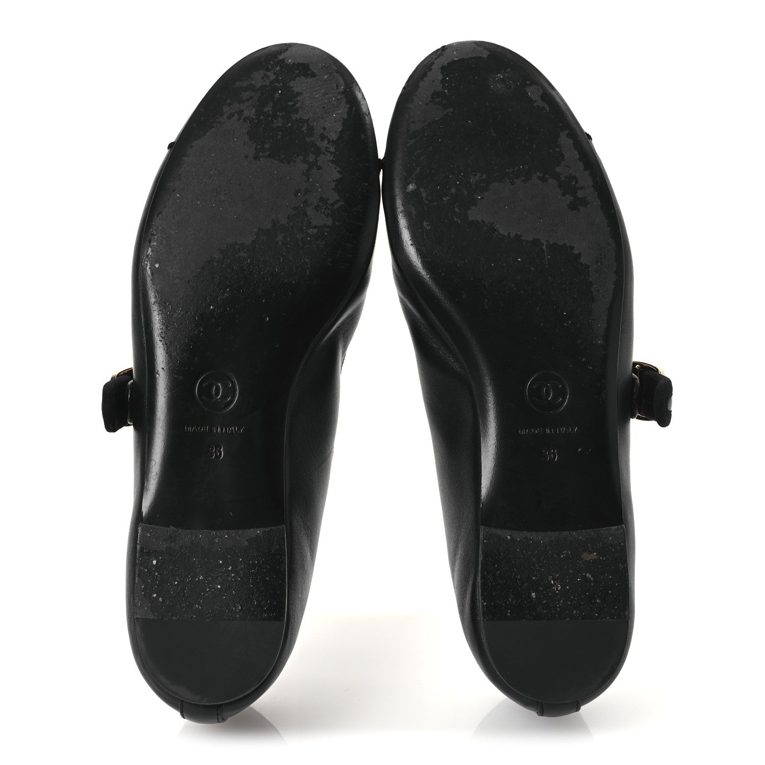 Chanel Lambskin Mary Jane Flats 36 Black 8 of 12