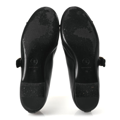 Chanel Lambskin Mary Jane Flats 36 Black 8 of 12