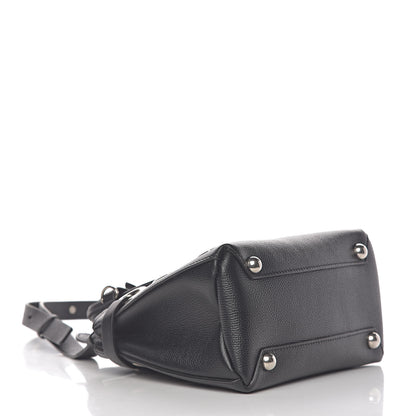 Burberry Grainy Calfskin House Check Grommet Baby Banner Tote Black 4 of 11