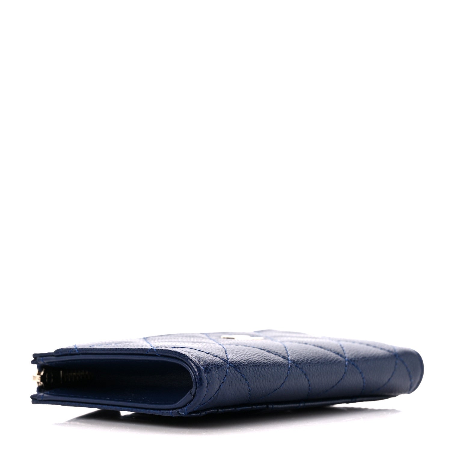Chanel Caviar Quilted CC Zip Around Card Holder Navy 5 of 12