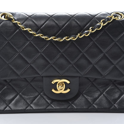 Chanel Lambskin Quilted Medium Double Flap Black 9 of 18