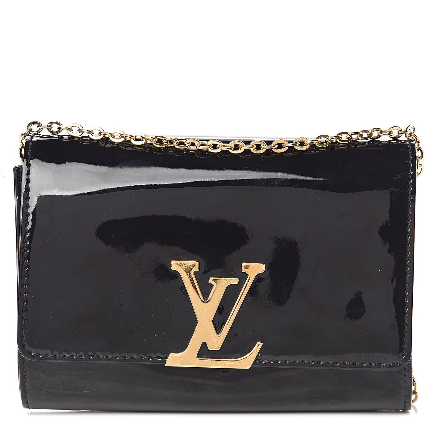 Patent Louise PM Chain Clutch Black