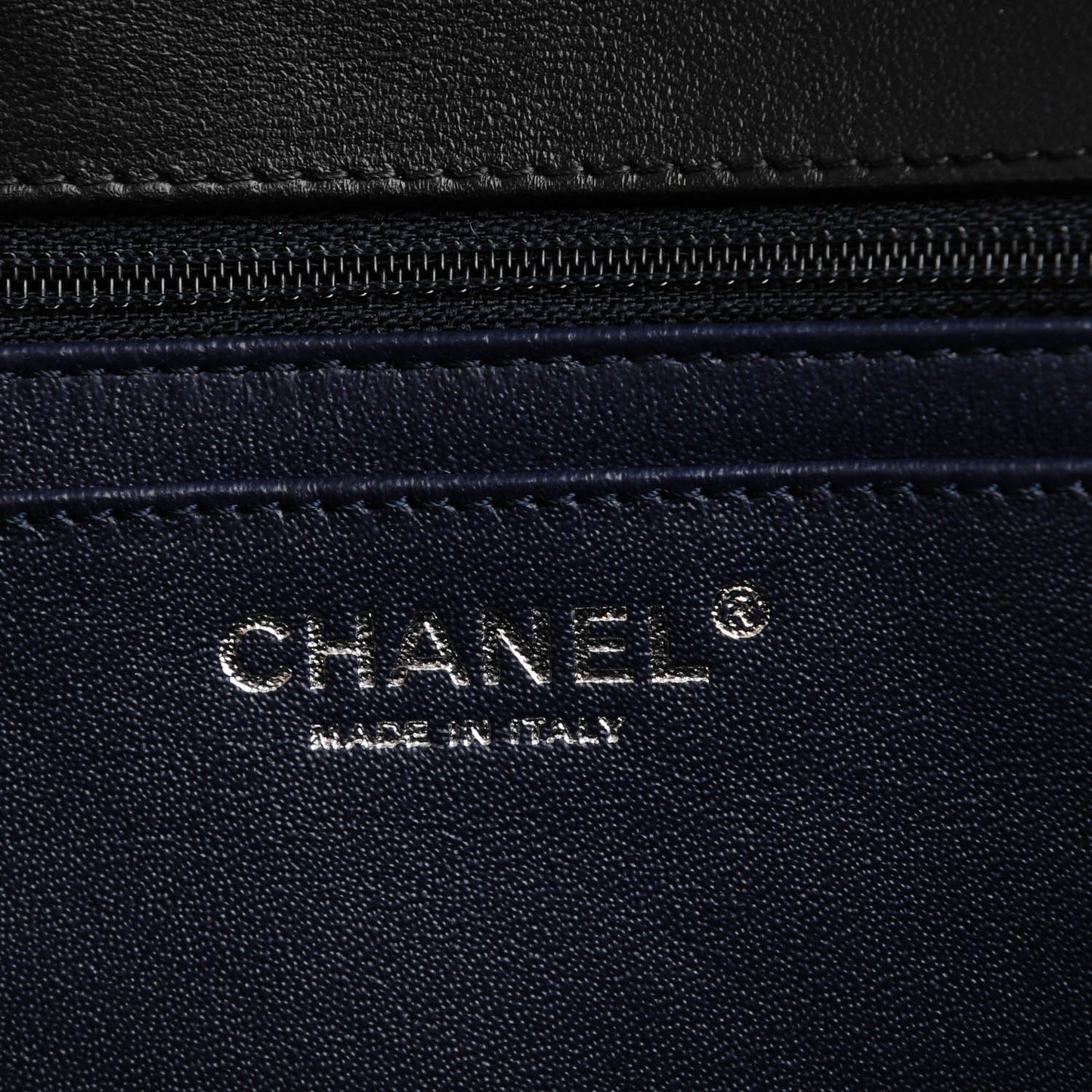Patent Quilted Maxi Single Flap Dark Blue
